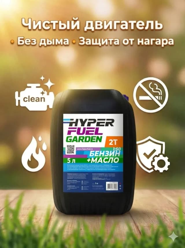 hyper fuel garden бензин 2Т без дыма и нагара 5 л