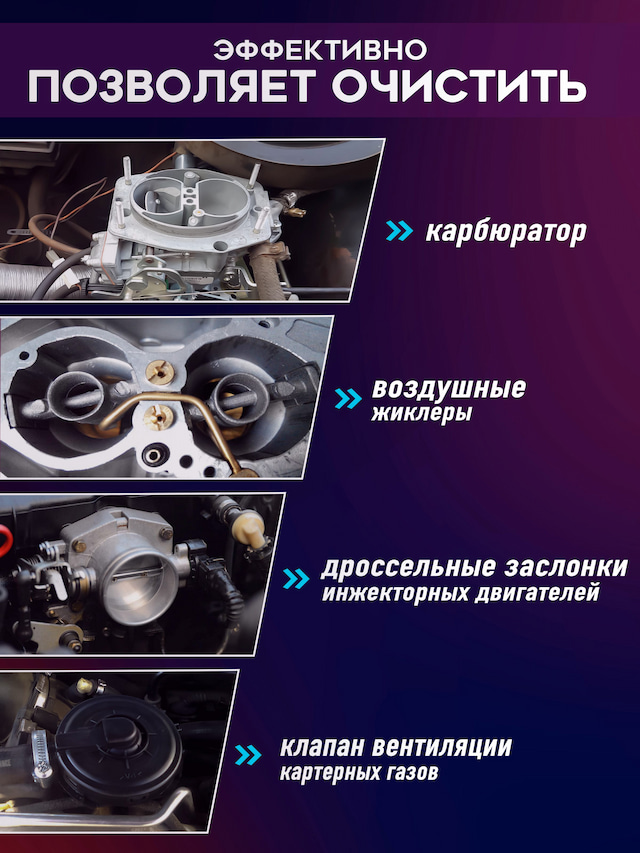 Очиститель карбюратора чистит